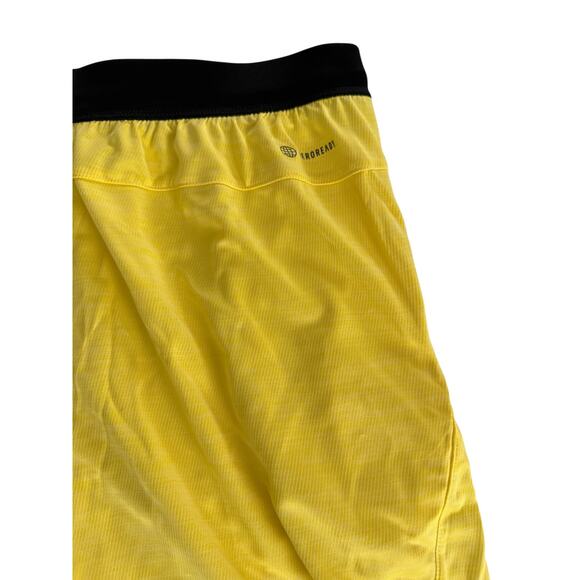 NWT Adidas Axis Knit 3.0 Almost Yellow Activewear Shorts Mens Size LT Large Tall - Picture 5 of 9